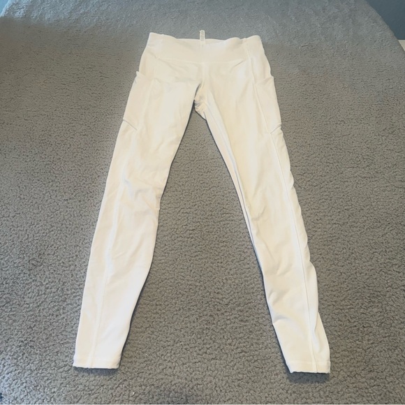 Lululemon Speed Up Tight Leggings White 28" Size 6 LW5BV4S - Picture 1 of 14